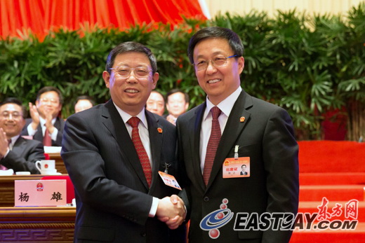 殷一璀当选上海市人大常委会主任 杨雄当选上海市长