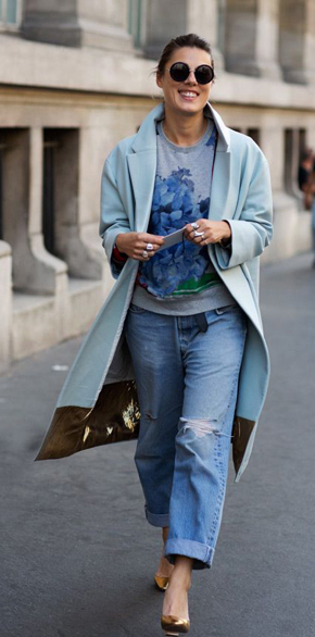 糖果色大衣护航 一起来做街头 小清新 _新华网