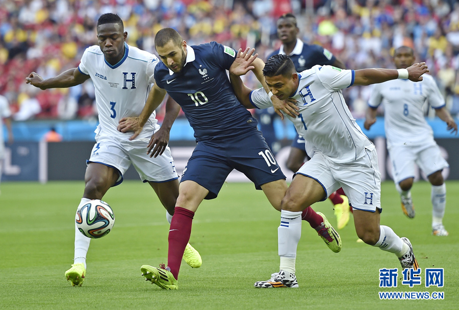6月16日 世界杯E组比赛,法国队3-0胜洪都拉斯