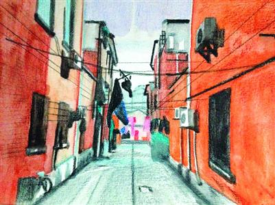 彩铅笔还原老上海童年记忆 新华网上海频道新