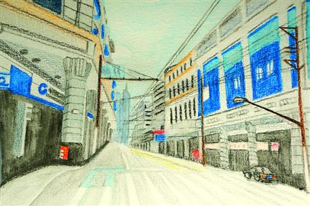 彩铅笔还原老上海童年记忆 新华网上海频道新