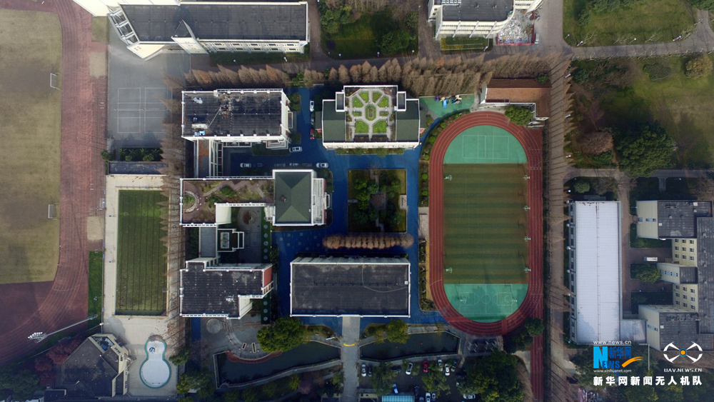 航拍家门口的好学校--徐汇区上海小学