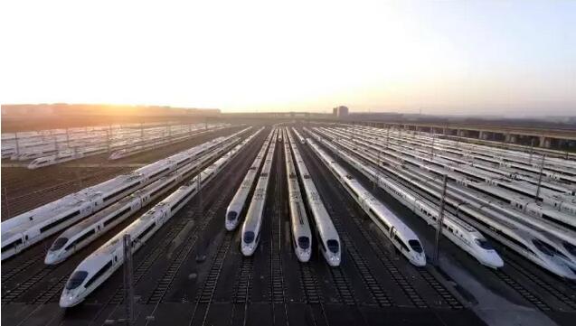 上海动车段航拍微视频