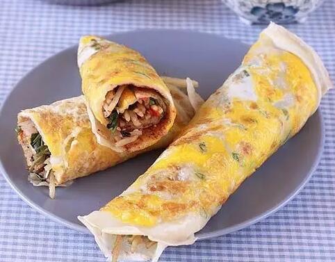 自制美味健康的早餐卷饼 外焦里嫩鲜香入味