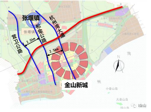 卫零北路新建工程已动工 金山新城未来可直通张堰
