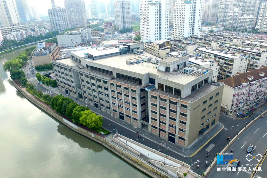 航拍沪上四行仓库抗战遗址 铭记历史警钟长鸣