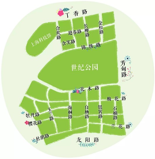 > 正文   花木街道周围东西向的路以花命名,比如梅花路,牡丹路,樱花路