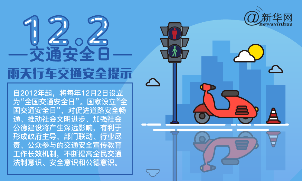 全国交通安全日,雨天行车交通安全提示
