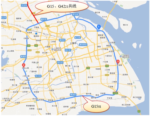 注意!g1501上海绕城高速公路将更名为g1503