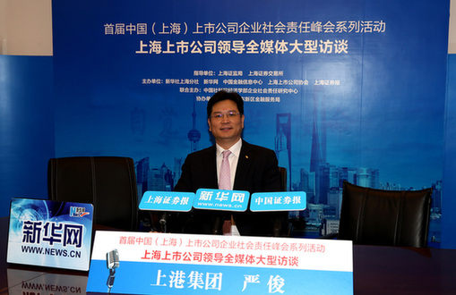 上港集团总裁严俊在线访谈—新华网上海频道
